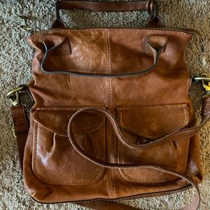 Fossil leather crossbody